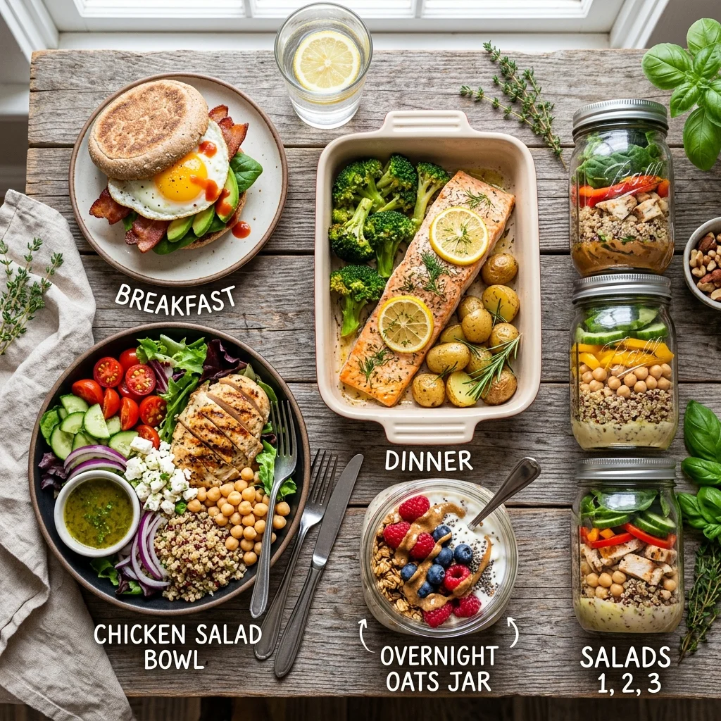 A Sample 7-Day High-Protein Meal Plan